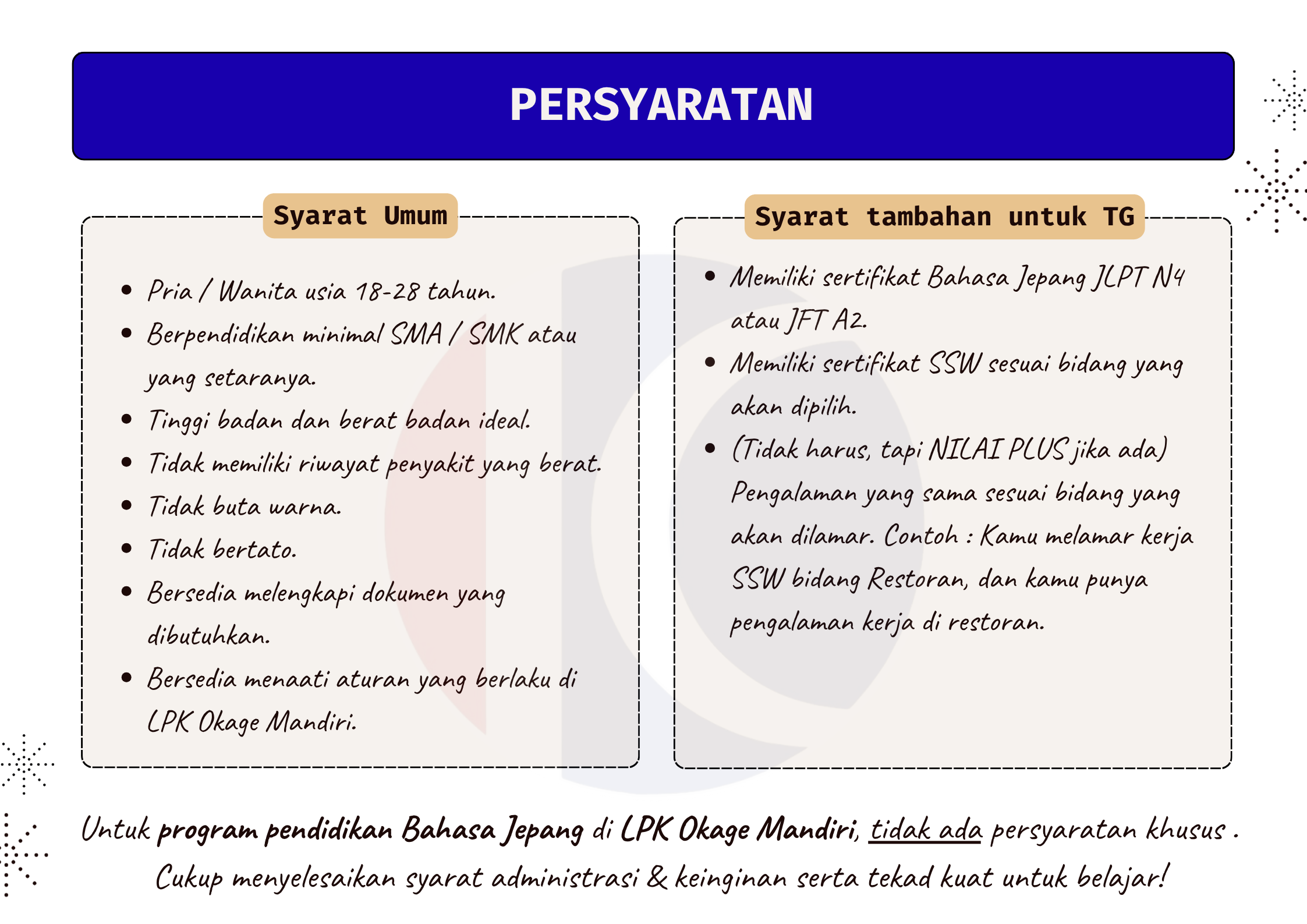 Syarat Umum